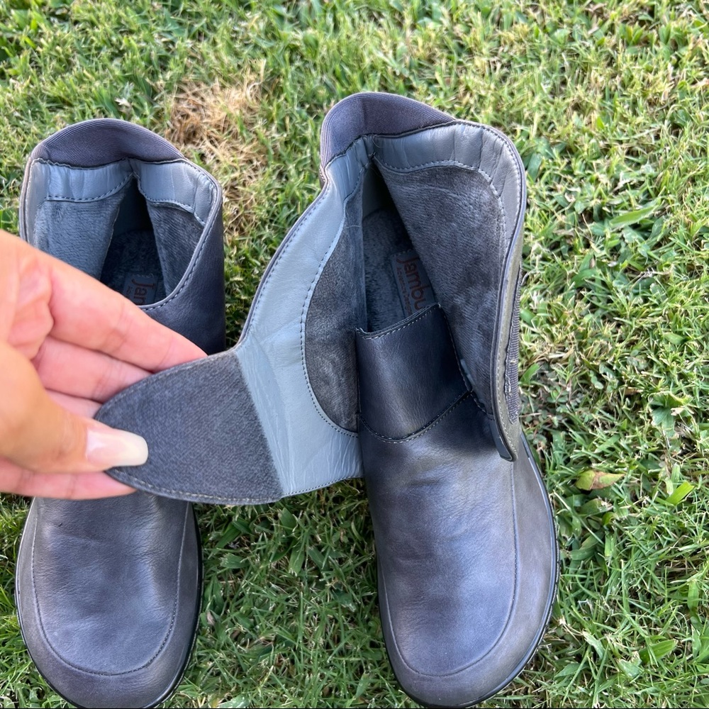 Jambu Gray Heeled Ankle Boots - Picture 3 of 7